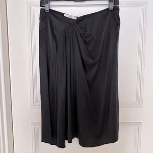 PRADA black silk charmeuse skirt, 42.